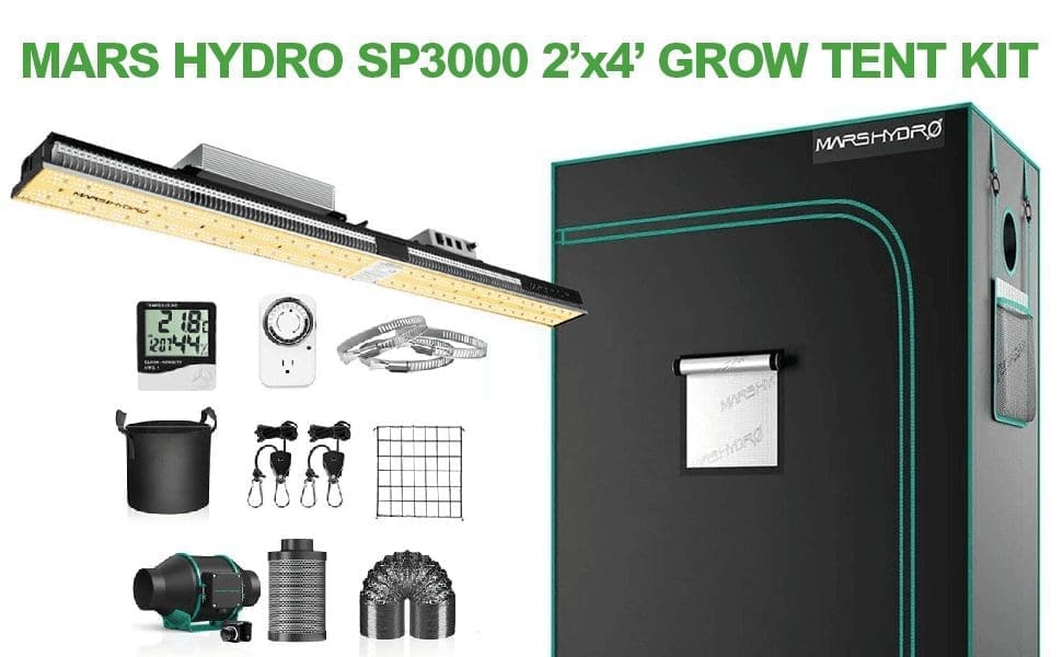 Grow Tent Kit Mars Hydro SP3000 2'x4' Review - Grow with Jane